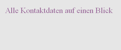 Alle Kontaktdaten auf einen Blick